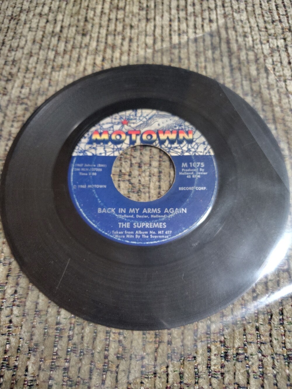 Vintage 45 The Supremes Back In My Arms Again Motown 3-c-B